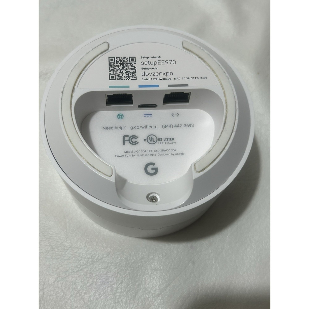 Google Nest WiFi‎ (AC1304) Mesh Router - Wireless Tested & Working - Picture 3 of 5